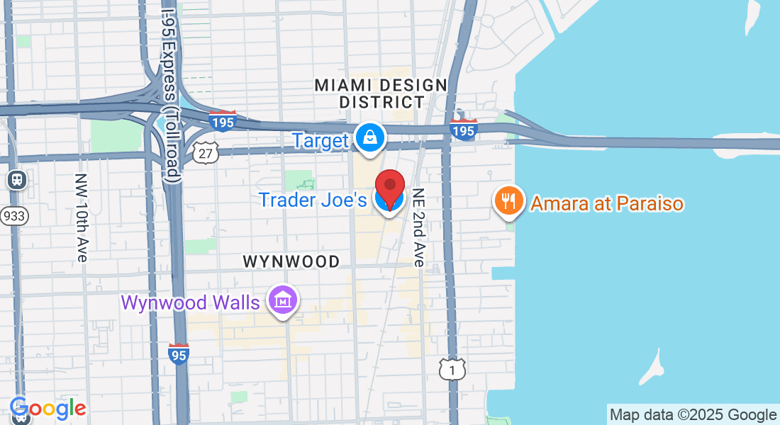 Map showing Itálica Midtown near Northeast 1st Avenue in Miami